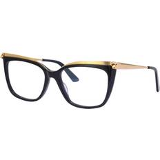 Cartier Black Gold CT0033O cat Eye-frame Acetate and Metal 53mm