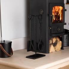 Fireplaces Ebern Designs Jaslin 5 Piece Iron Fireplace Tool Set gray 54.5 H x 21.0 W x 23.0 D cm