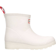 White Wellingtons Hunter Play Borg-lined Short Boots - White