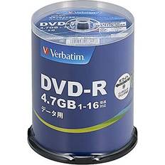 Optical Storage Verbatim 100 blank dvd-r data discs 4.7gb 1x-16x inkjet printable dhr47jp100v4 4.7 GB