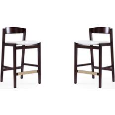Bar stools set of 2 Manhattan Comfort Klismos Ivory Bar Stool 36.8" 2pcs