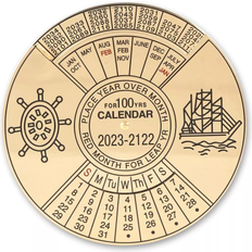 Gold Calendars Axminster 2023-2122 100 Year Calendar