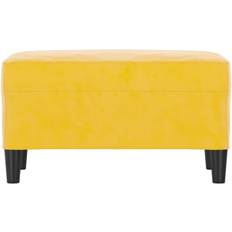 Negro Bancos de Almacenamiento vidaXL Velvet Yellow Banco de Almacenamiento 70x41cm