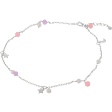 Hvid Ankellænker Pernille Corydon Pastel Dream Anklet - Silver/Agate/Pearls