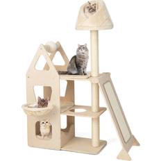 Costway Multi-layer cat tree wooden cat tower cat climbing stand