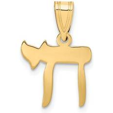 Unisex Charms & Pendants Finest Gold 14K Yellow Chai Pendant