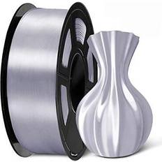 3D Printing Sunlu Silk pla 3d printer filament 1.75mm, shiny pla filament 1kg spool2.2lb silver 2.2 pounds