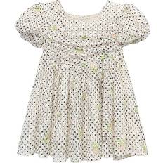 Wit Jurken Peek Kids Confetti Embroidery Dress