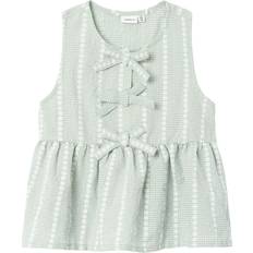 Blouses & Tunics Name It Kid's Stribet Top - Silt Green