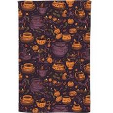 Purple Kitchen Towels Warren Reed Bubbling Cauldrons Tea Kitchen Towel Purple