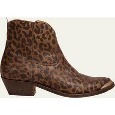 GOLDEN GOOSE Mujer Botas GOLDEN GOOSE Leopard Printed Leather Ankle Boots - Femme