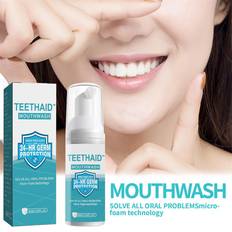 Aihontai Teethaid Mouthwash, Mint Teeth Whitening Foam Mousse Stain