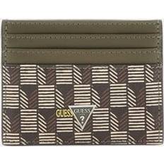 Guess Card Cases Guess Mito Geometric Print Card Holder Brown T/U