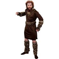 I Love Fancy Dress Mens Viking Medieval Costume Brown Viking Costume With Belt, Bootcovers & Armcovers Perfect for Medievil Viking Up and Other