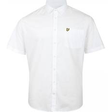 Lyle & Scott 3XL Shirts Lyle & Scott Sw2006 Poplin Ss Shirt White 4XL, Colour: