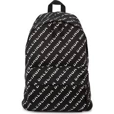 Balenciaga Backpacks Balenciaga Wheel Logo-print Nylon Backpack Black And White