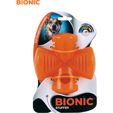 Bionic stuffer tough durable rubber dog puppy play toy treat dispenser