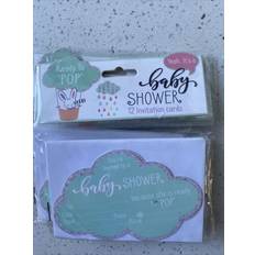 Baby Shower Cards & Invitations First Steps 12x baby shower invitation cards & envelopes gender neutral ready to pop unisex