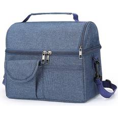 Blue Cooler Bags House of Quirk Extra Large Portable Insulated Lunch Bag Reusable Freezable Tote Cooler Box