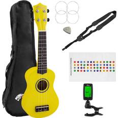 Yellow Ukuleles Tiger UKEKIT Soprano Ukulele Pack for Beginners, Yellow