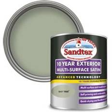 Sandtex Green Paint Sandtex 10 Year Multi Surface Satin Paint Bay Green