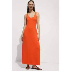 Orange - Women Dresses Mango Cross-back knitted dress Woman