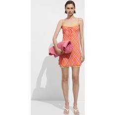 Orange Dresses Mango Contrasting print dress Woman