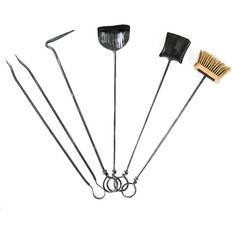Fireplaces Symple Stuff Acacio 5 Piece Iron Fireplace Tool Set gray 86.0 H x 40.0 W x 40.0 D cm