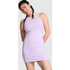 PINK Dresses PINK Contour Ribbed Dress, Purple, Women's Dresses