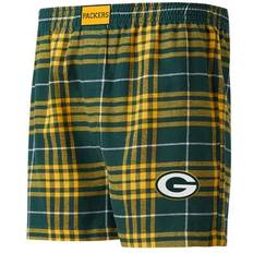 Gold - Men Men's Underwear Concepts Sport Men's Green/Gold Green Bay Packers Flannel Boxers