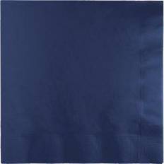 Creative Converting 0.25 Dinner 3-Ply Fold Napkins Navy Blue 25 Per Case