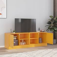 Yellow Benches vidaXL Cabinets 2 Pcs Mustard Yellow 67 x 39 x 44 cm TV Bench