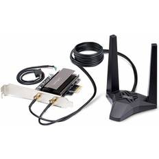 Network Cards & Bluetooth Adapters StarTech wi-fi 6e pcie network card, bluetooth 5.3, magnetic antenna base, tri-b