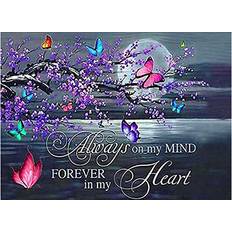 Diamond Paintings on sale U 5d diamond painting kits for adults, diy round full drill moon butterfly 1