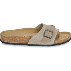 Beige - Slip-on Sandalen Birkenstock Oita Braided Suede Leather - Taupe