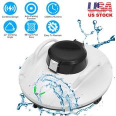 Swimming Pools & Accessories iMounTEK Cordless Robotic Pool Cleaner Dual-Drive Motor Automatic Pool Vacuum White