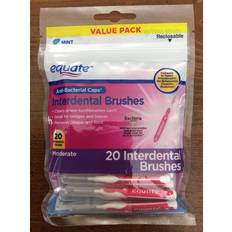 Interdental Brushes Equate Mint Interdental Brushes Value Pack Flexible Head Straight Bristles Moderate Teeth