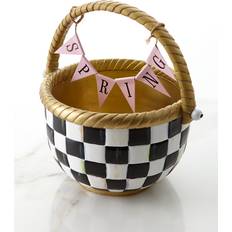 Resin Baskets Mackenzie-Childs Courtly Check Large 8" W/11" Basket