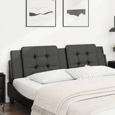 vidaXL Gavlpude 180 cm Kunstlæder Sort Sengegavl