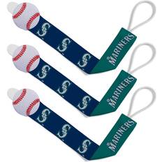 Machine Washable Pacifier Holders Masterpieces Pacifier Clip 3-pack Seattle Mariners