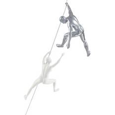 Wit Wanddecoraties Finesse Decor Climbing Couple Set Of Two Sculptures Wall Decor