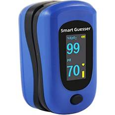 Health Smart guesser pulse oximeter fingertip blood oxygen saturation monitor heart Blue 0.15 Pounds