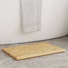 Brun Skridsikre bademåtter vidaXL Bademåtter 2 Stk 50 x 35 cm Bambus