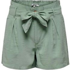 Only Regular Fit High Waist Shorts - Groen/Lily Pad