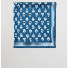 Silke Skjerf & Sjal Alexander McQueen Silky Scarves Blue ONE