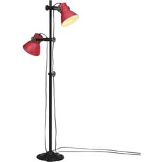 Rood Vloerlampen vidaXL Vloerlamp 25 W E27 25x25x90/140 cm Verweerd Rood