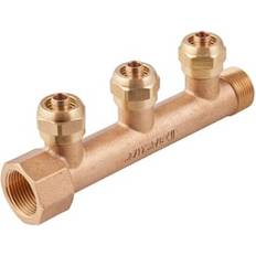 Vand & Afløb Lemvigh-Müller Fordelerrør Rødgods 3/4"x1/2" 3vejs m/kobsæt t/15mm