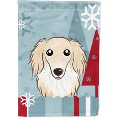 Beige Flags & Accessories Caroline's Treasures 11 Winter Holiday Longhair Creme Garden Flag 2-Sided