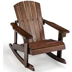 Wood Outdoor Rocking Chairs Garden & Outdoor Furniture Costway Kid Adirondack Rocking