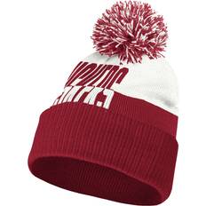 Adidas Men's Scarlet/White Nebraska Huskers Colorblock Cuffed Knit Hat with Pom